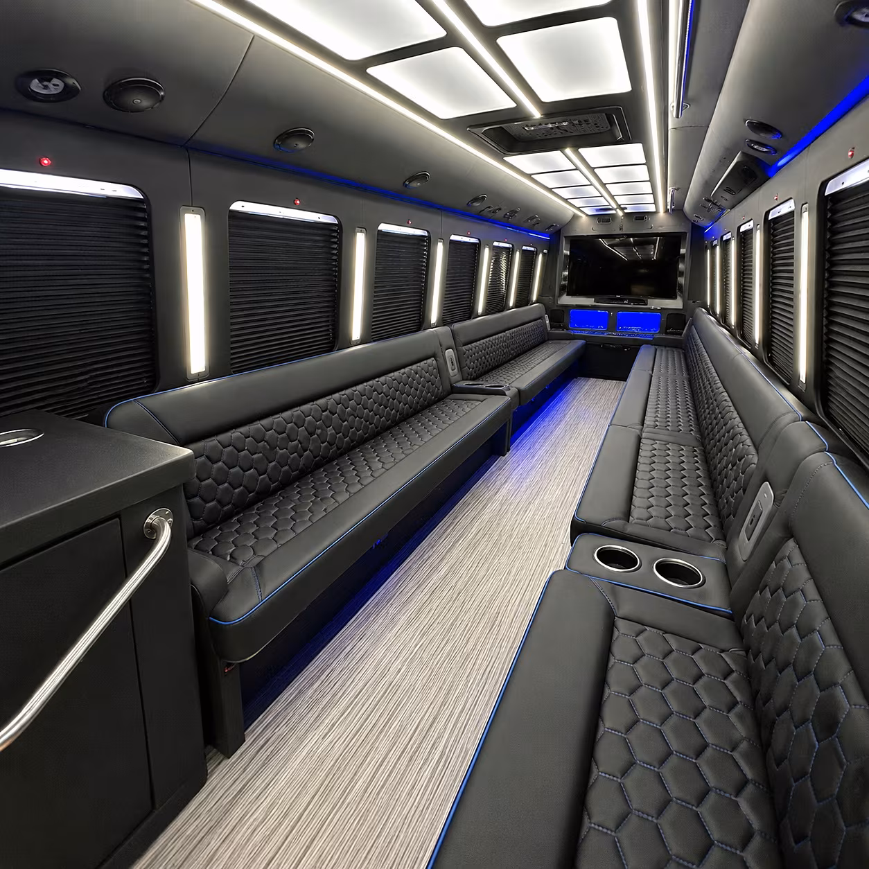 40 Passenger Party Bus Inside