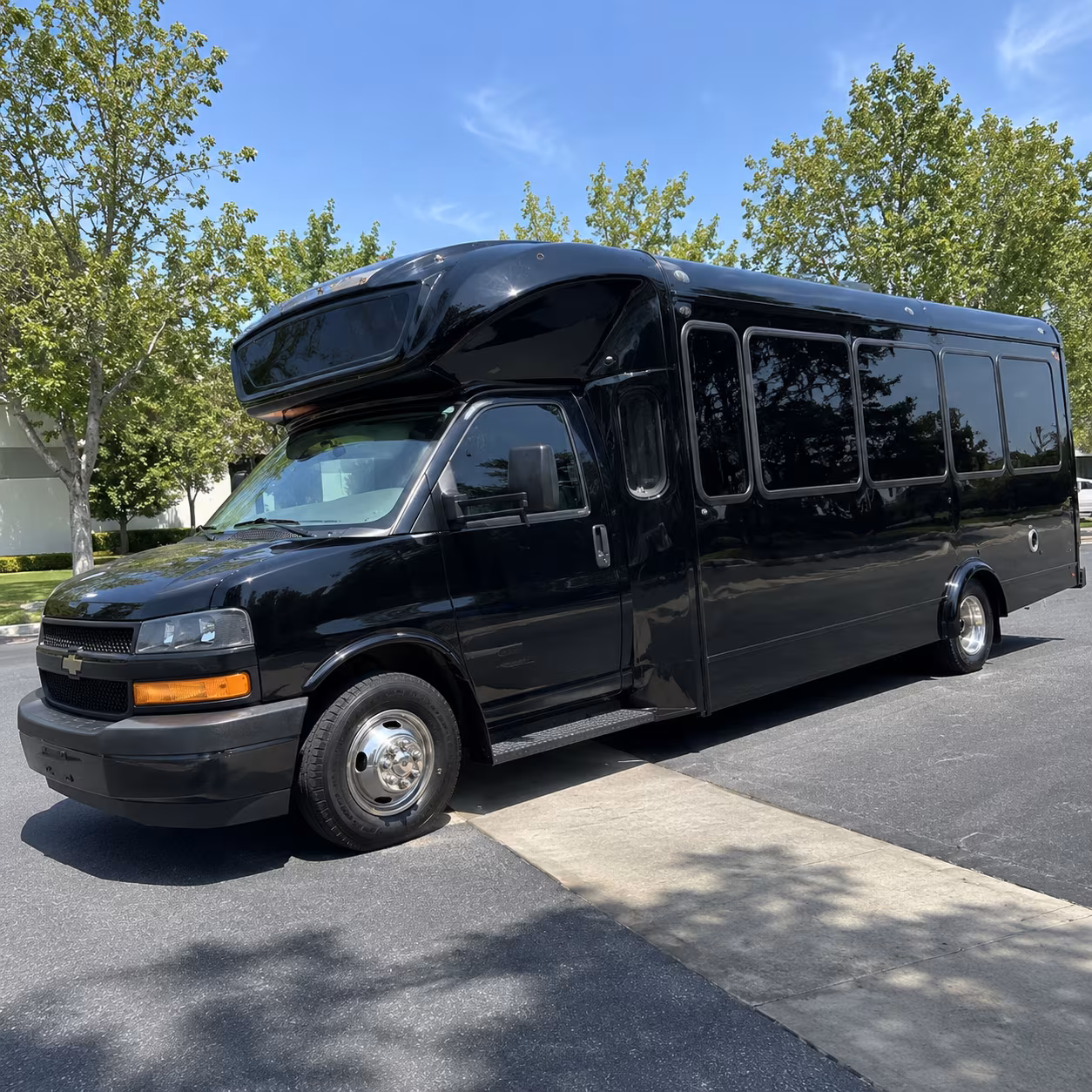 Passenger watching the Syracuse scenery during a regional party bus road trip