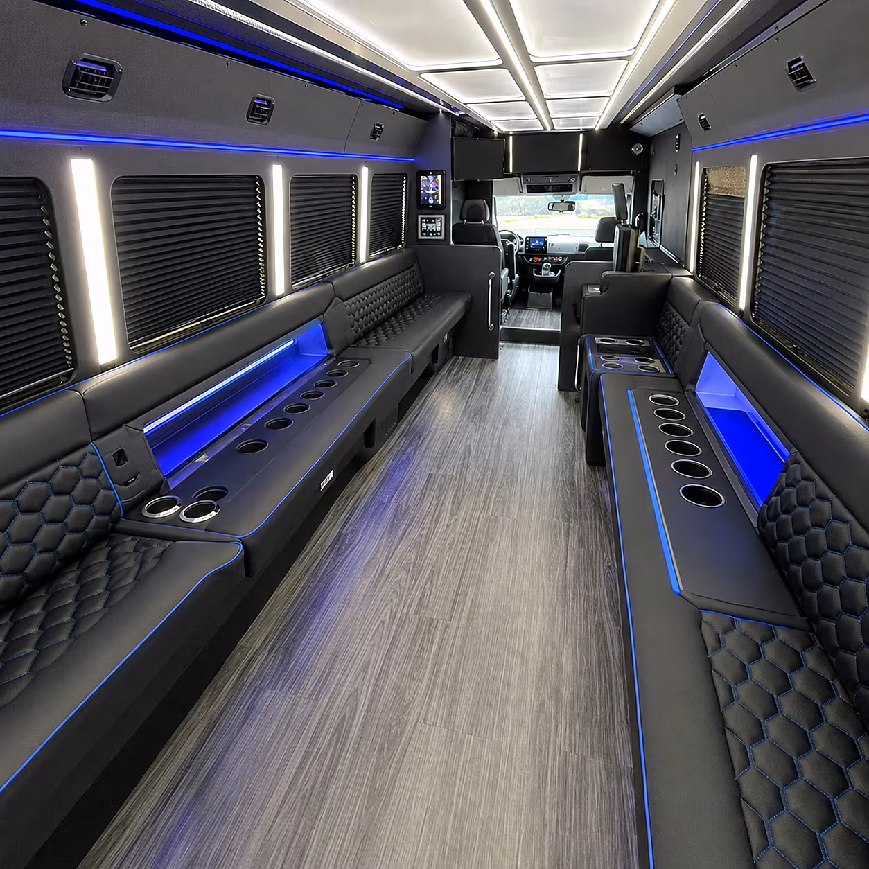 Syracuse Bachelor & Bachelorette Transportation party bus interior
