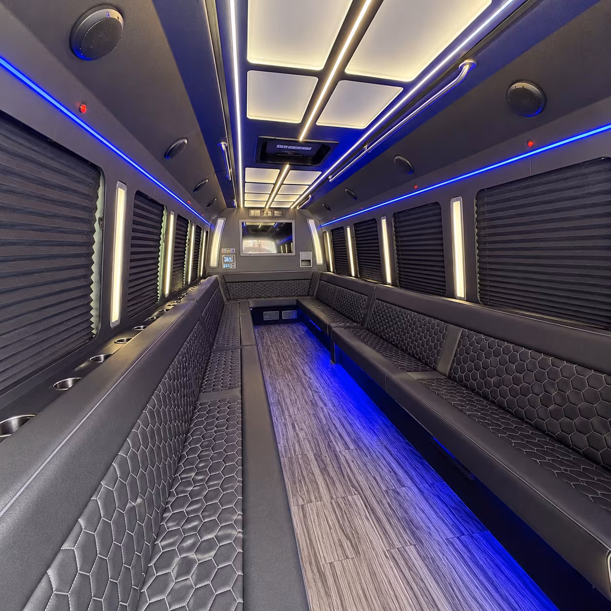 Syracuse Birthday, Sweet 16, & Quinceañera Transportation party bus exterior