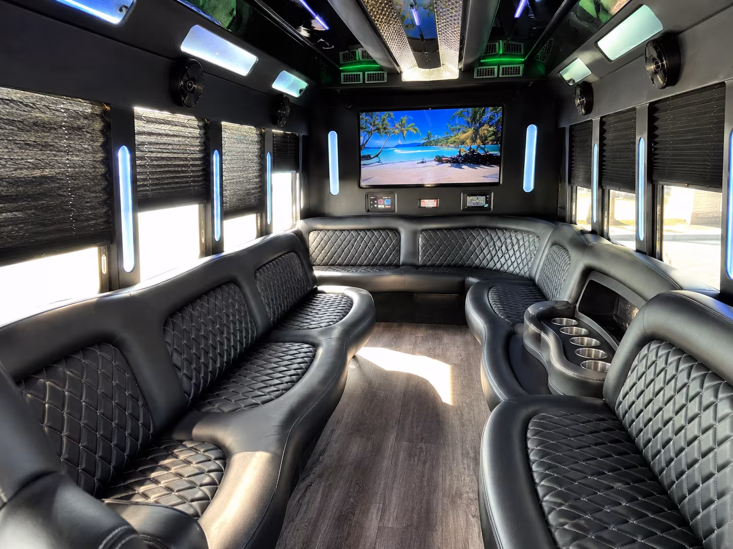 Syracuse Private Event Transportation party bus exterior