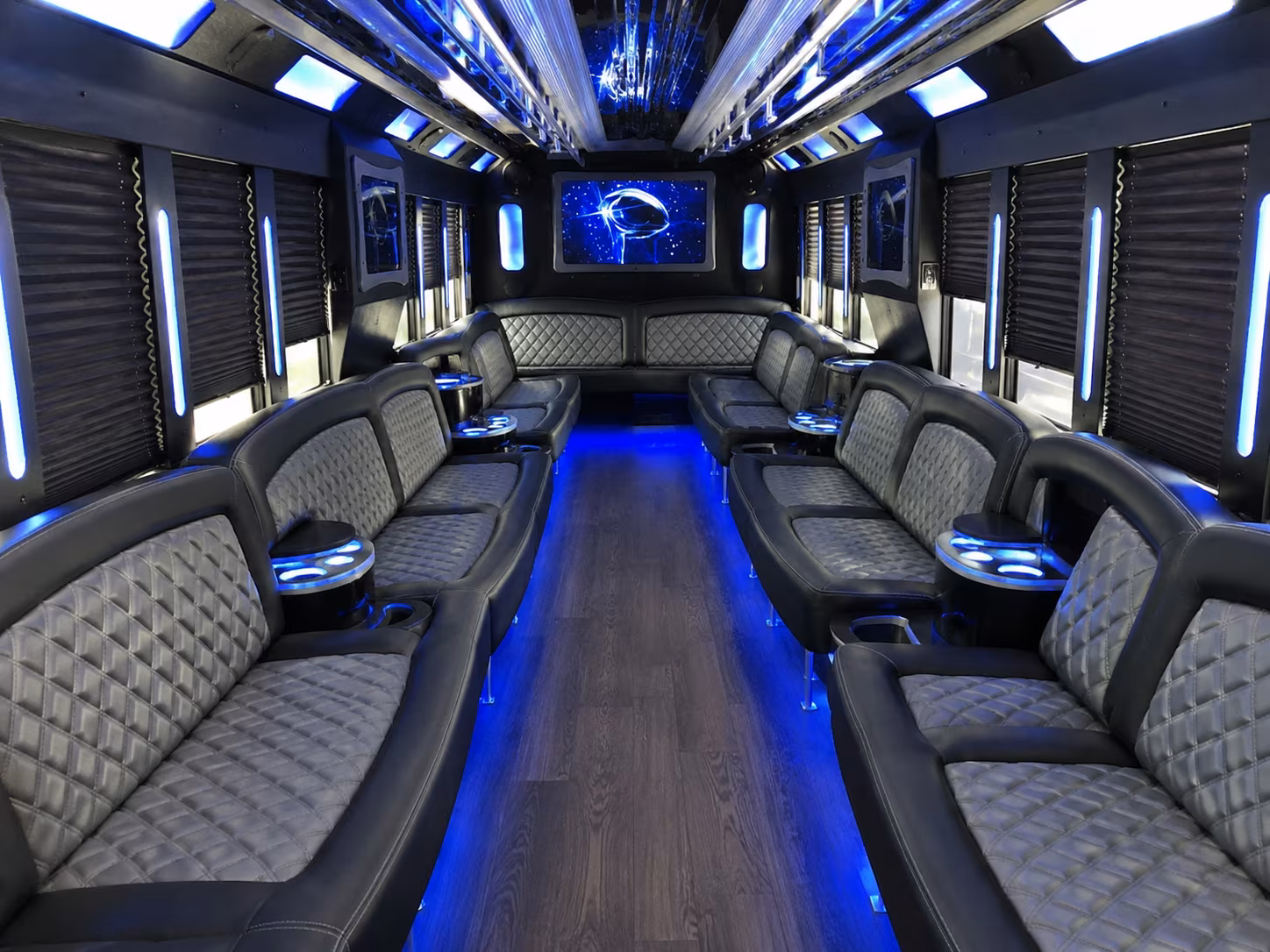 Syracuse Private Event Transportation party bus exterior