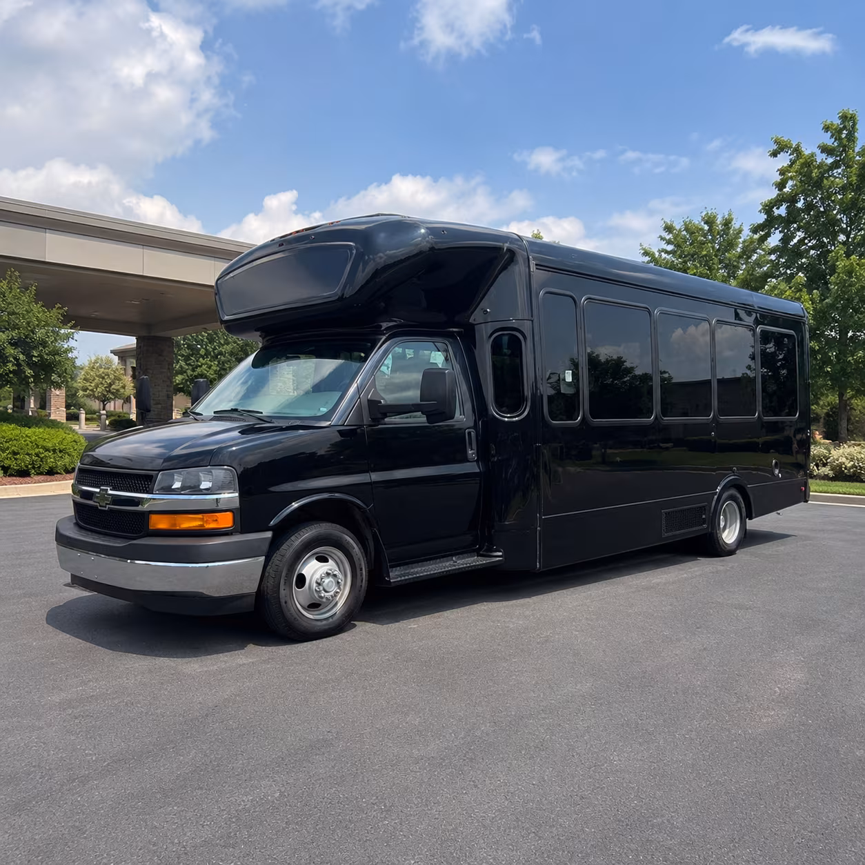 Syracuse Wedding Transportation party bus exterior