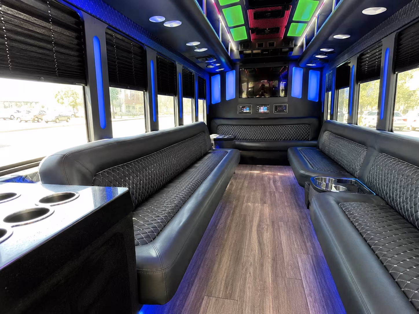 Syracuse Wedding Transportation party bus exterior