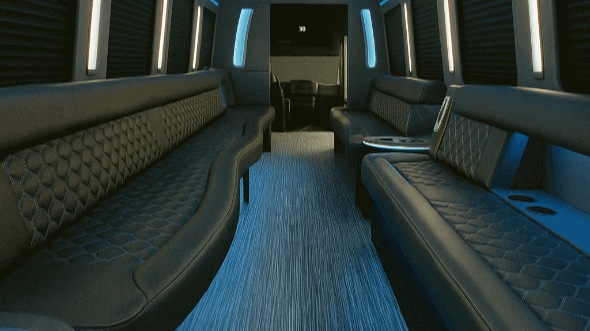 18 passenger party bus interior