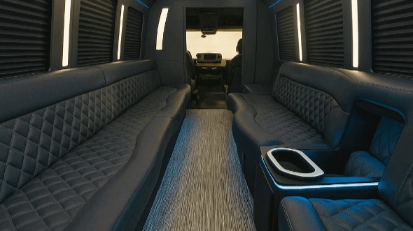 Interior of Syracuse Party Bus Company's 20 Passenger Party Bus in Syracuse