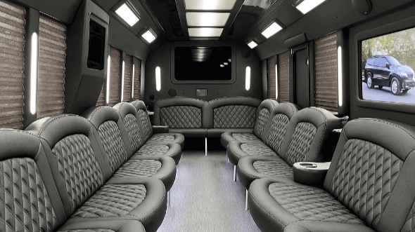 Interior of Charter Bus Company New Rochelle's 25 Passenger Party Bus in New Rochelle