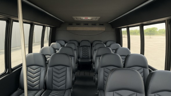 Interior of Charter Bus Company Syracuse's 30 Passenger Minibus in Syracuse