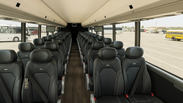 Interior of Charter Bus Company Syracuse's 35 Passenger Mini Bus in Syracuse