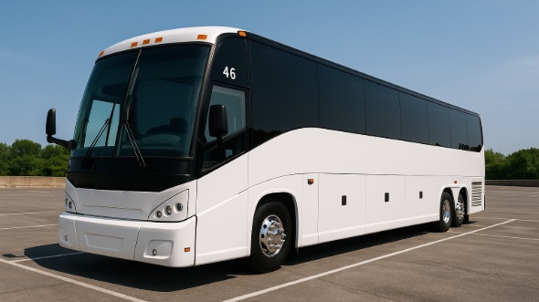 Exterior of Charter Bus Company Albany's 50 Passenger Party Bus in Albany