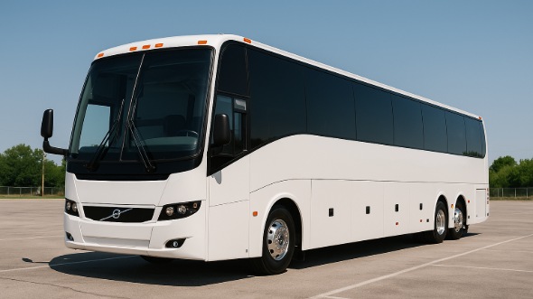 Exterior of Charter Bus Company Syracuse's 55 Passenger Charter Bus in Syracuse