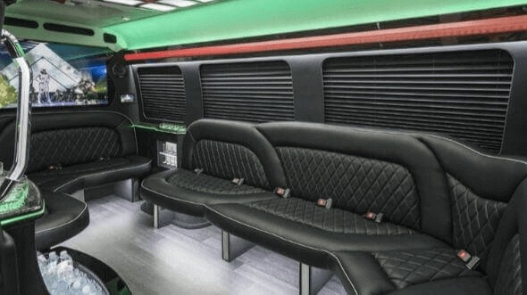 syracuse 14 passenger sprinter limousine interior
